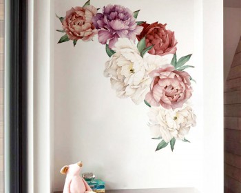 Mixed Watercolor Peony Flowers Sticker Mixed Watercolor Peony Flowers Sticker